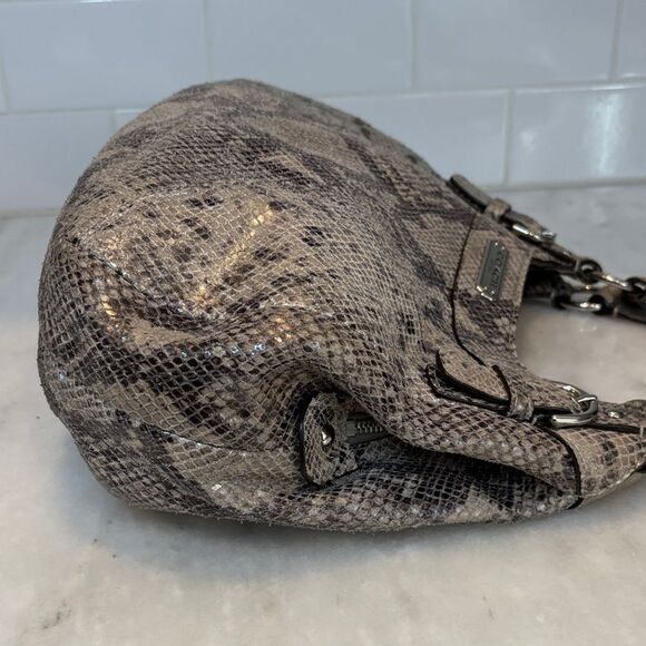 Coach Bag Purse Handbag Leather Snake Python Madison Maggie Hobo Shoulder Bag - Picture 9 of 16